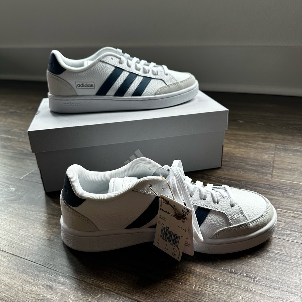 Adidas Kids White and Black Sneakers